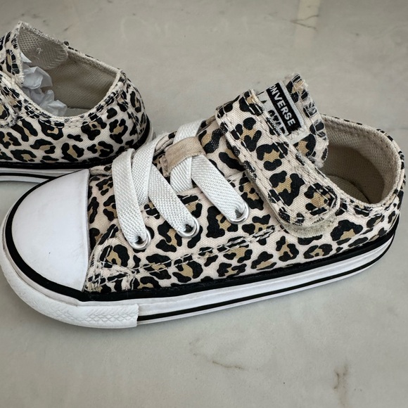 Converse All Star Leopard Girls Shoes Size 7 - Picture 5 of 11